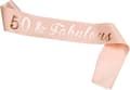 Roséguld 50-årsdagssash, 50 & Fabulous Satängsash för 50 år