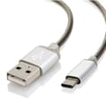 Miniatyrbilde 2 av 4: USB Type C-kabel, 2-pakning, 1M - Sølvmetall