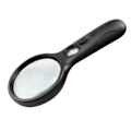 Miniatyrbillede 1 af 5: LED-lys Håndholdt Forstørrelsesglas Lupe Observationsboks Med Skala Inspektionsfrimærker C C