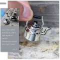 Pikkukuva 2 / 4: 2 kpl Miniatyyri Vedenkeitin Miniatyyri Vedenkeitin Leikkikeitin Mikromaisema Rekvisiitta Hopea Silver