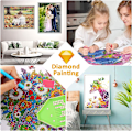 Miniatyrbild 5 av 5: 5D diamantmålning landskap 30x40cm 2 set