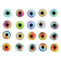 Miniatyrbillede 1 af 3: 20 stk Glas Patch Gems Cabochons Smykker Runde Charms Til Smykkefremstilling Assorterede Farver 2x2cm