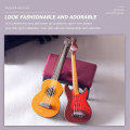 Miniatyrbilde 5 av 5: 4 stk. Utdannende leker Miniatyr Musikk Instrumenter Dukkehustilbehør Mini Gitarmodell Barn Uku