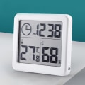 Miniatyrbillede 2 af 5: 3,2 tommer Digital Temperatur- og Luftfugtighedsmåler Ur Soveværelse Hygrometer Hvid