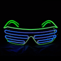Pikkukuva 2 / 5: Lasit Blink Led Aurinkolasit Valoavat 80-luvun Vaatteet, Edm, Juhlat Rb03 (Vaaleanvihreä-sininen) (1kpl)