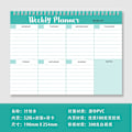 Miniatyrbillede 4 af 5: Ugentlig To-Do Liste Notesblok, Spiral Udateret Ugentlig Planlægger & Månedlig Kalender Planlægningsnotesblok med Tjekliste