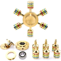 Miniatyrbillede 3 af 5: Fingerspids Hånd Spinner Spinner Regnbue Fidget Spinner Legetøj Spinner Metal 6 Arm Hånd Spinner Messing Anti Afhjælp Stress Til