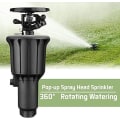 Miniatyrbilde 3 av 4: Høytrykks 360 ​​Graders Automatisk Vanningsroterende Sprinklerhode Pop-up Vanningssprinkler 3/4 Tomme 1/2 Tomme
