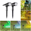 Miniatyrbilde 4 av 5: Flerfarget Utendørs Solcellelys, 7 LED Solcellelamper Vanntette IP67, Justerbart Solcellelys med 2 Lysmoduser, Farget