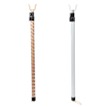 Miniatyrbilde 2 av 2: 2 stk Metall S-kroker Klesstativ Garderoben Reach Pole Teleskopisk Nålås Assorterte Farger 128x5cm
