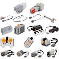 Miniatyrbilde 1 av 4: Tekniske deler servomotor batteriboks IR infrarød fjernkontroll mottaker PF modell kompatibel med eds blokk tegl db AAA Battery Case