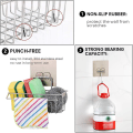 Miniatyrbillede 5 af 5: Vask Organizer, 2 i 1 Svamp Holder Køkken Organizer Til Vask Caddy Organizer Opvaskeklud Holder Køkken Organizer Opbevaring Køkken Rustfrit Stål