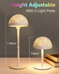 Miniatyrbild 4 av 4: Waterproof Bathroom Shower Light with 7-Color Ocean Wave Projector - Rechargeable Wireless Lighting with Touch Control and Remote Control