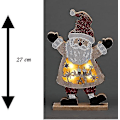 Miniatyrbild 2 av 3: LED-belyst träjultomte snögubbe ren jul hem inomhus bordsdekorationer prydnader mittpunkt