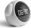 Children's alarm clock with alarm function, punctual report, voice-controlled night light, adjustable brightness, temperature detection and