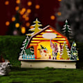 Miniatyrbillede 3 af 5: Julelys Lille Hus Julemand Dukke Figur Hut LED Lys Julepynt
