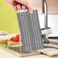Miniatyrbilde 3 av 5: Håndklær, naturlig bomull, 18 x 25 tommer, 3-pakning, hvit med grå stripe