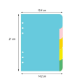 Miniatyrbillede 3 af 3: A5 Binder-delere 6-rings Binder Plastdelere Binderfaner Binderdelere 1stk
