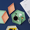 Miniatyrbild 3 av 3: Polygon Geometrisk Bricka Fruktplatta Matvåg Prime Diskborsthållare Grönsakshackare Matförvaring