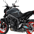 Pikkukuva 4 / 5: Uusi Yamaha Mt-09 Mt09 2021 2022 Sivusäiliön Suojukset Säiliön Suojukset Tarrat Tarrasetti Kaasun Polviote Pitosuojat A