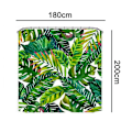 Miniatyrbillede 5 af 5: Tropisk Bruseforhæng, Grøn Bananpalmebladstof Badeværelsesgardiner Sæt Med Kroge Badeværelsesindretning Maskinvaskbar Stil 3180x200cm Style 3 180x200cm