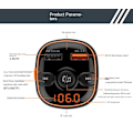 Miniatyrbillede 5 af 5: Bluetooth FM-transmitter til bil, radiomodtager/lydadapter med dobbelt biloplader, understøtter opladning