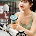 Miniatyrbilde 5 av 5: Bærbar Blender, Personlig Mini-Flaske Reise Elektrisk Smoothie Blender Maker Fruktjuicekopp Gree Green