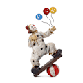 Miniatyrbillede 1 af 5: Kreative Klovn Cirkus Statuer, Interessant Boligindretning Resin Skulptur, Håndlavede Håndværk Samlerobjekter Kunstfigurer Dekorations Ornament