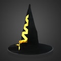 Miniatyrbillede 2 af 5: Halloween Heksehat Bånd Troldmand Hat Maskerade Kostume Cosplay Tilbehør Gul
