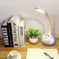 Miniatyrbillede 4 af 5: Bordlampe Led 5w, Børnebordlampe Dæmpbar Med Svanehals, Berøringsfelt Til Farvet Lys Bordlampe, 3 Lysstyrke Niveauer, Stemningslampe Hvid US Stik White US Plug