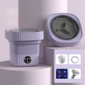 Pikkukuva 2 / 2: 6 litran taittuva pesukone, pieni mini-pesukone, violetti