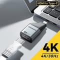 Miniatyrbild 2 av 5: ESSAGER HDMI till Type-C 4K 30Hz Videoadapter Aluminiumlegeringsomvandlare