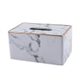 Miniatyrbillede 1 af 5: Vævæskeskrin Cover Rektangulær 19*13*9.5CM Forfinet Moderne PU Læder Ansigtsvæv Dispenser Æskeholder til Kommode Badeværelse