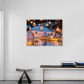 Miniatyrbillede 4 af 5: DIY Trykt Diamantmaleri Skumring Nat Venedig Landskab Lærred Væghængt Kunst Gave Håndværk 12X16 Tommer