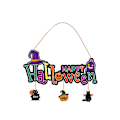 Pikkukuva 1 / 5: CRusticsign Maalaistalon Ovimerkki Puinen Riippuva Koriste Halloween-juhlatarvikkeet