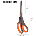 Miniatyrbillede 4 af 5: 2 Pak 8\" Titanium Non-Stick Saks, All-Purpose Professionelle Rustfrit Stål Saks Komfort Blødt Greb, Straight Office Craft Saks