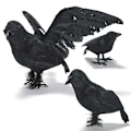 Miniatyrbillede 2 af 3: Simuleret realistisk sort fjerkråge kunstig fugl kråge Halloween dekoration hjem fest rekvisitter Style A