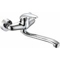 Köksblandare (väggmonterad), låg pip, silver