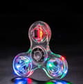 Lysende LED Fidget Spinner - Transparent AA