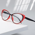 Pikkukuva 1 / 2: Lukulasit +1 +1,5 +2 +2,5 +3 +3,5 +4,0 Diopteria Optiset Linssit Silmälasit balck-red balck-red 250