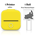 Miniatyrbillede 2 af 5: Instant Mini Sticker Printere - Bærbar Mini Bluetooth-kompatibel Lommeprintere med Termisk Udskrivning Yellow