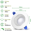 Miniatyrbillede 2 af 4: Sæt af 6 Neutralt Hvid LED Indbyggede Spotlights - Runde IP44 LED Badeværelses Spotlights til Badeværelse, Stue, Soveværelse, Køkken, Kontor, Gang