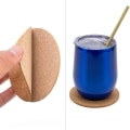 Miniatyrbillede 4 af 5: 60 Pak Selvklæbende Kork Runde - 4\"x 4\" Kork Bagplader Mini Vægkork Fliser til Underkopper og DIY Håndværk (Runde)