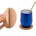 Pikkukuva 4 / 5: 60 kpl itseliimautuvia korkkipyöreitä - 4\"x 4\" korkkilevyt Mini seinäkorkkilaatat aluslaseille ja DIY- käsitöille (pyöreä)