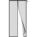Pikkukuva 1 / 5: Magneettinen Hyttysverkko Ovelle 90 X 210 Cm Musta Hyttysverkko Parvekkeen Ovelle Magneettinen Verho Ei Porauksia Hyttyssuoja Nauti Kesästä