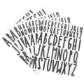Miniatyrbillede 2 af 2: 5 Ark Postkasse Brev Stickers Klæbende Postkasse Numre Til Udendørs Sort 23.5X19.5cm
