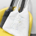 Miniatyrbilde 5 av 5: Skulderveske for kvinner og jenter med lammebroderi, topphåndtak, tote, messenger, satchel, grå