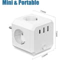 Miniatyrbild 5 av 5: Cube Socket, Multiple Sockets Without Cord, With Switch, 4 Sockets, Portable and Practical.