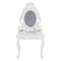 Miniatyrbillede 1 af 5: Log Cabin Ornament Bordpynt Miniature Soveværelse Bord Mini Hus Kommode Model Mini H White 15x7.8cm