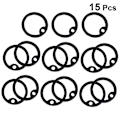 Pikkukuva 2 / 3: 15 kpl Silikonisia nimilappuja, koiran nimilappujen äänenvaimentimia, pyöreitä lemmikkieläinten nimilappujen äänenvaimentimia, musta, 3,9 x 3,9 cm